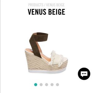 COPY - Steve Madden-Venus Fringe Metallic Trim Wedge